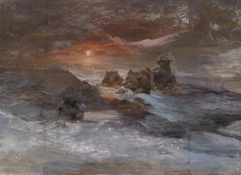 Julius Payer Hunting Bear on Franz Josef Land china oil painting image